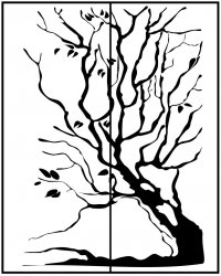 Пескоструйный рисунок Дерево 274